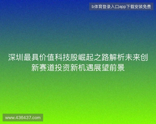 深圳最具价值科技股崛起之路解析未来创新赛道投资新机遇展望前景